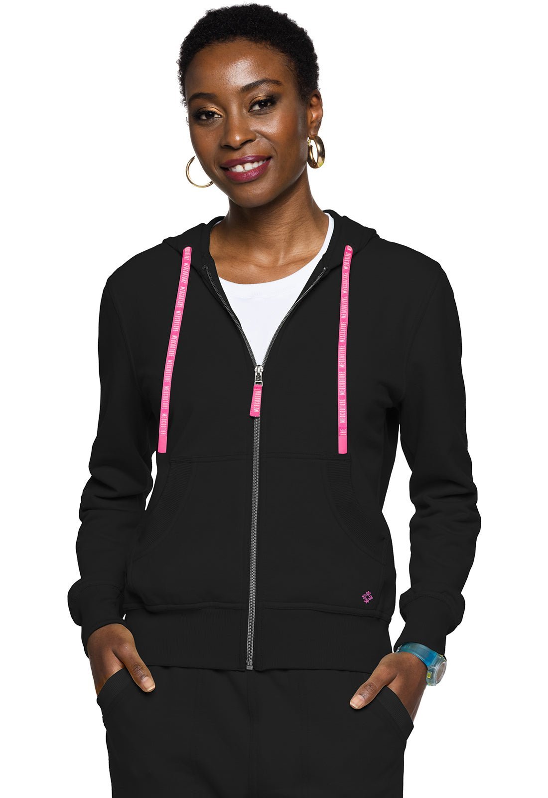 Med Couture Amp LifeStyle Fleece Hoodie Scrub Jacket MC316