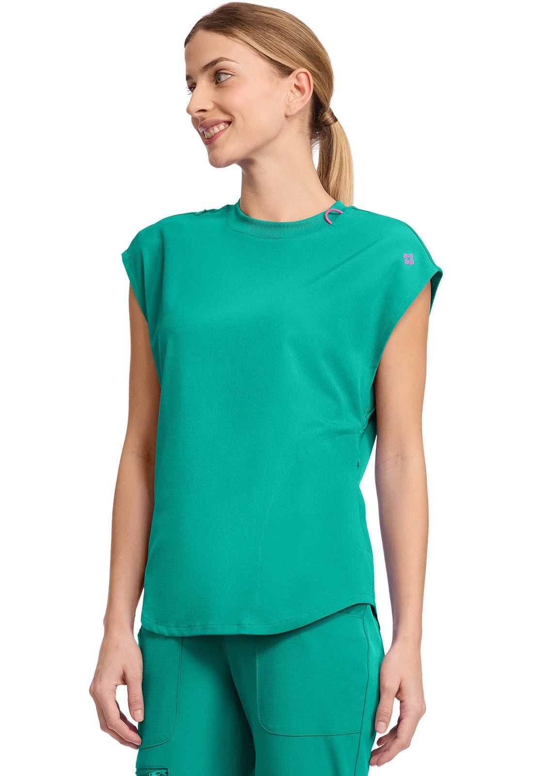 Med Couture Amp Round Neck Scrub Top MC703 Limited - Scrubs Select