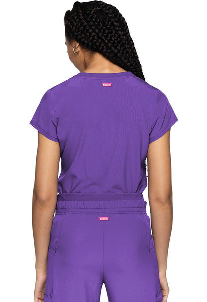 Med Couture Amp Scrubs Quarter Zip V Neck Top MC705 - Scrubs Select