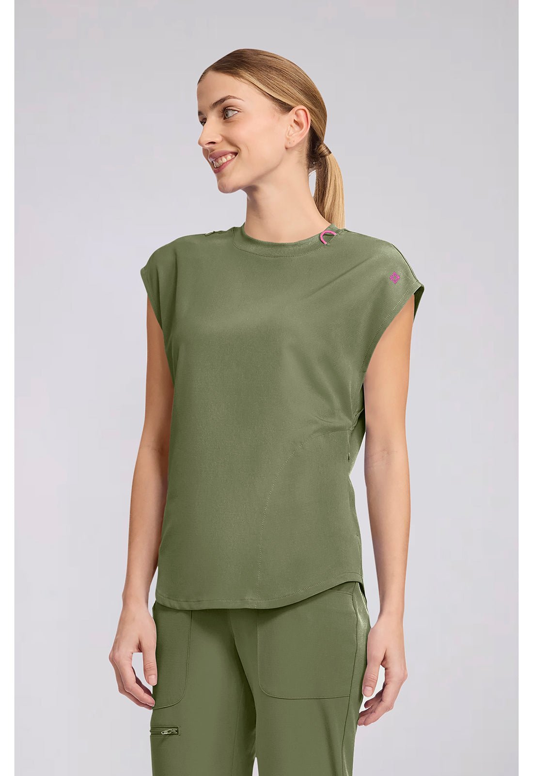 Med Couture Amp Scrubs Round Neck Top MC703 - Scrubs Select