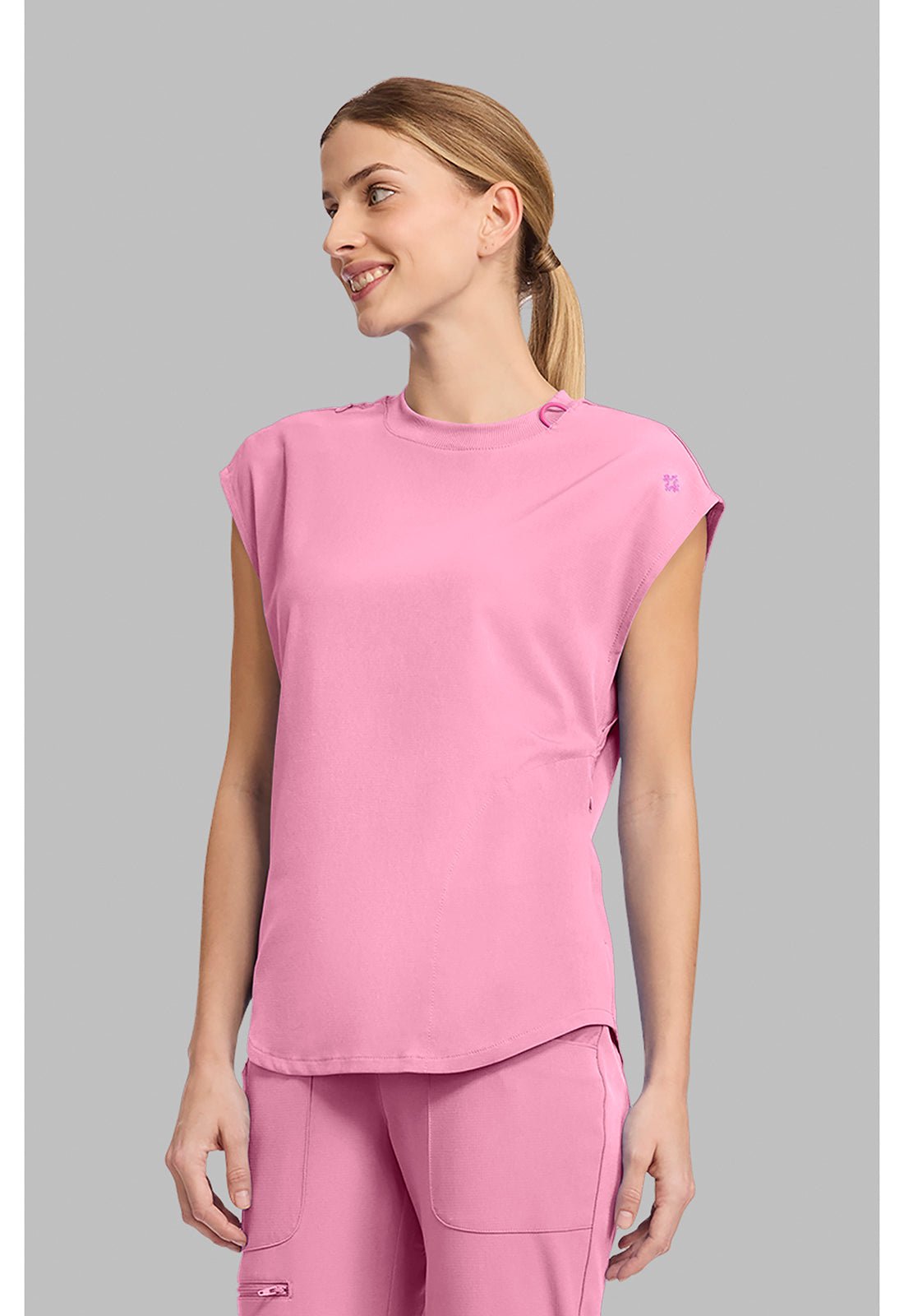 Med Couture Amp Scrubs Round Neck Top MC703 - Scrubs Select