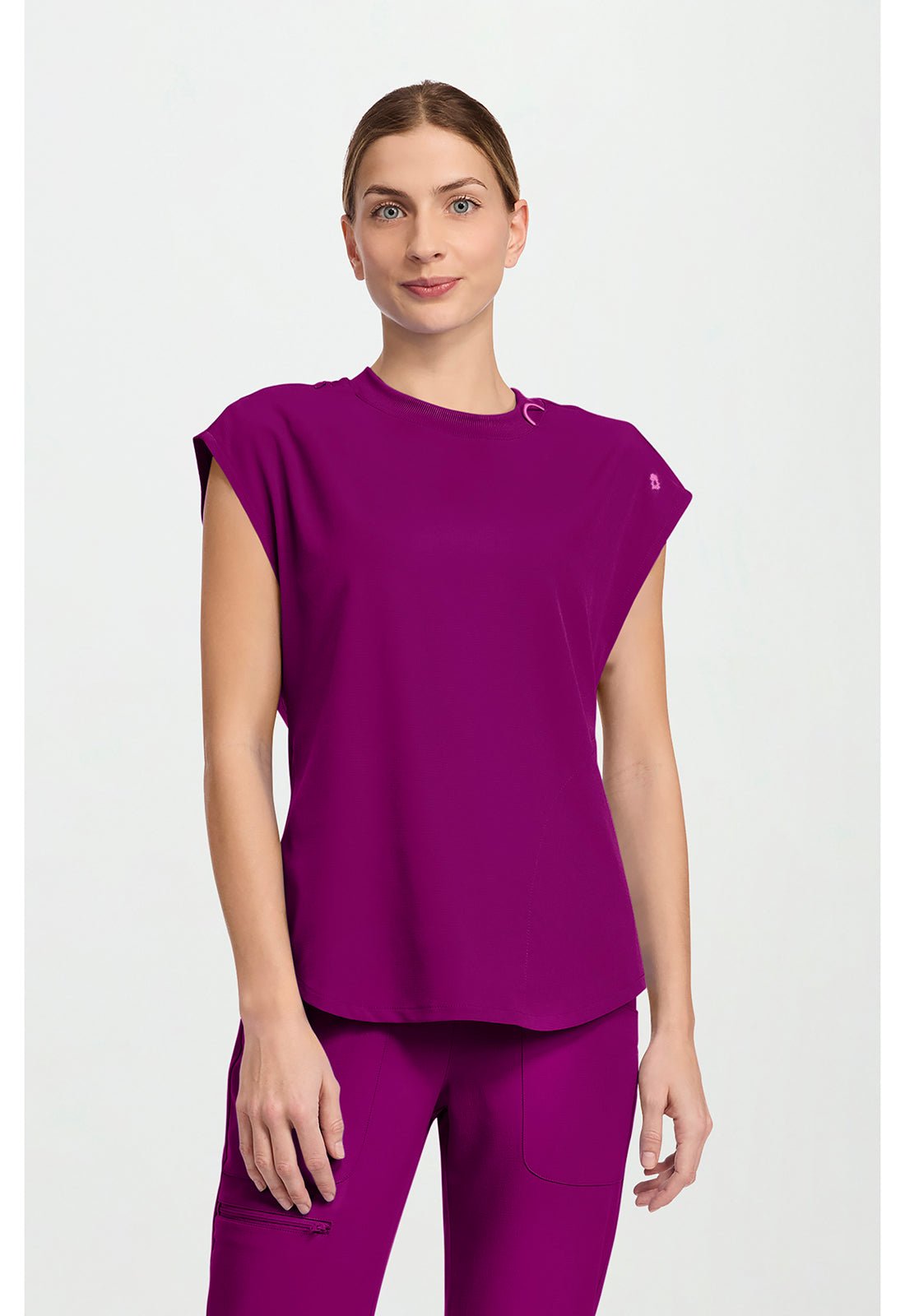 Med Couture Amp Scrubs Round Neck Top MC703 - Scrubs Select