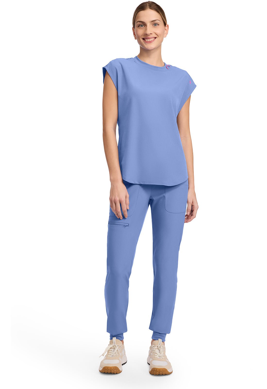 Med Couture Amp Scrubs Round Neck Top MC703 - Scrubs Select
