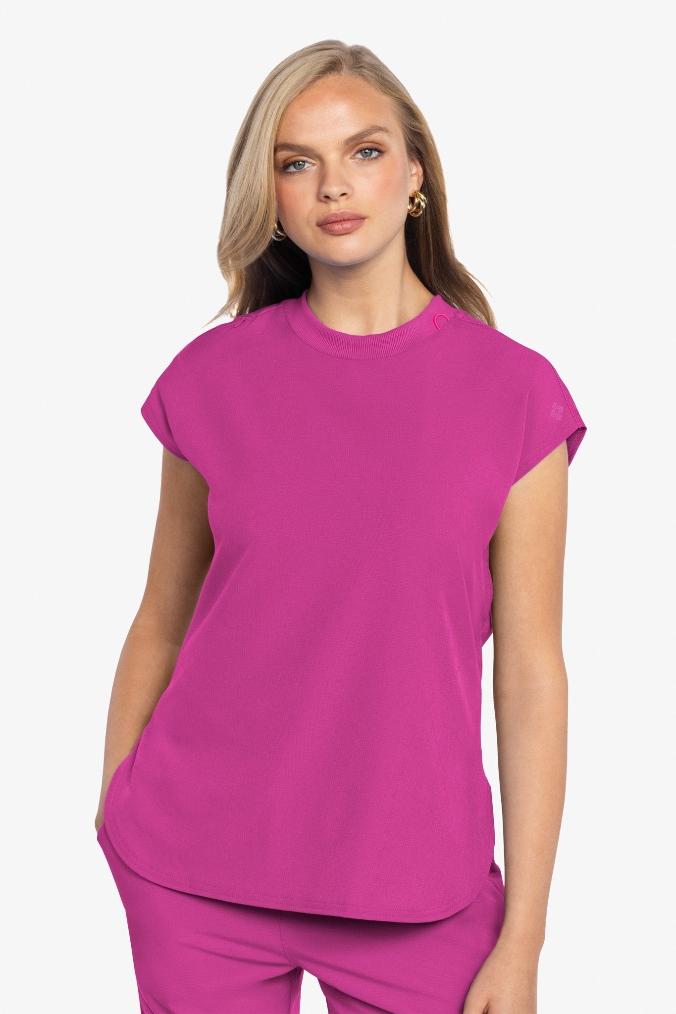 Med Couture Amp Scrubs Round Neck Top MC703 - Scrubs Select