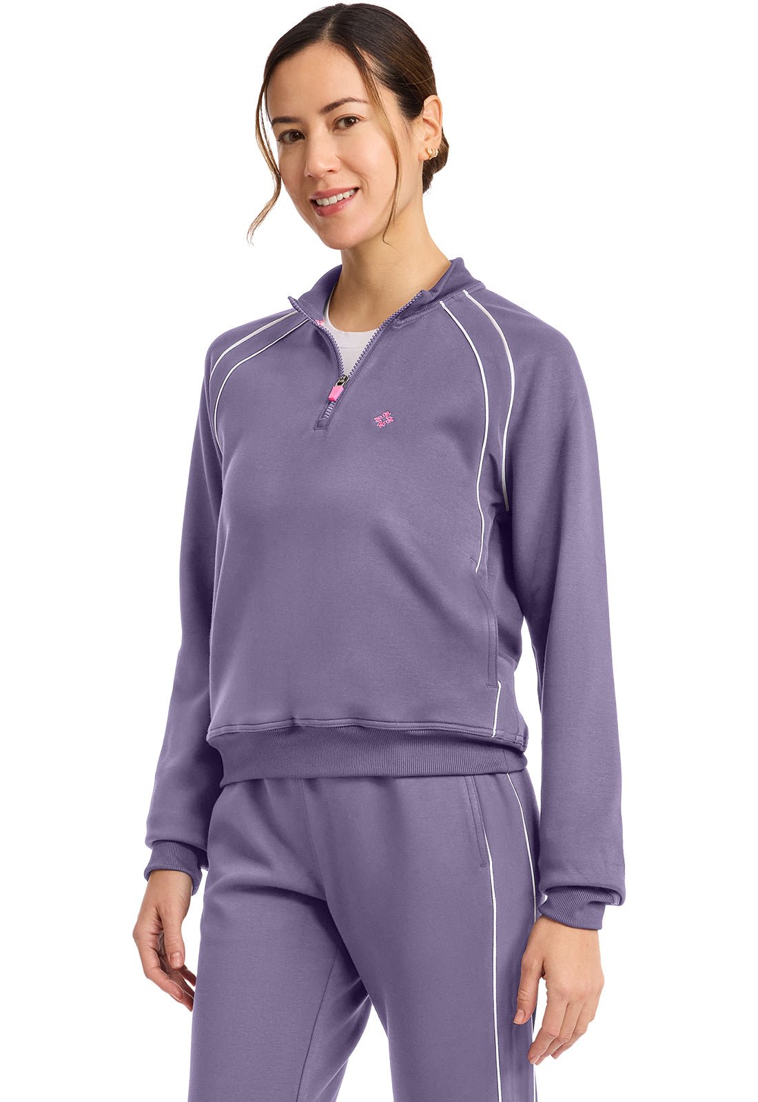 Med Couture Amp Scrubs Scuba Half Zip Jacket MC328 - Scrubs Select