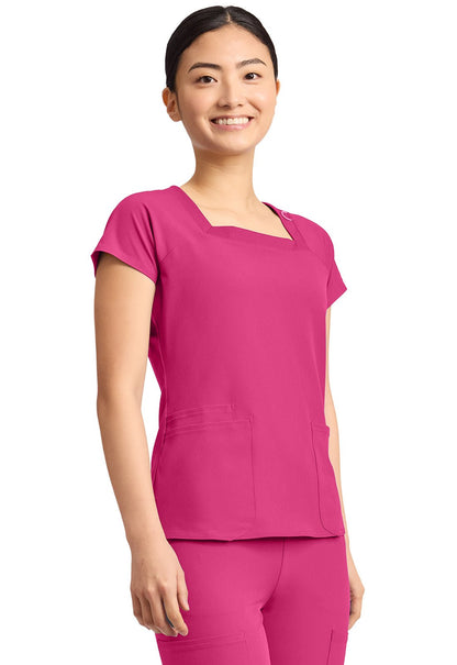 Med Couture Amp Scrubs Square Neck Top MC704 - Scrubs Select