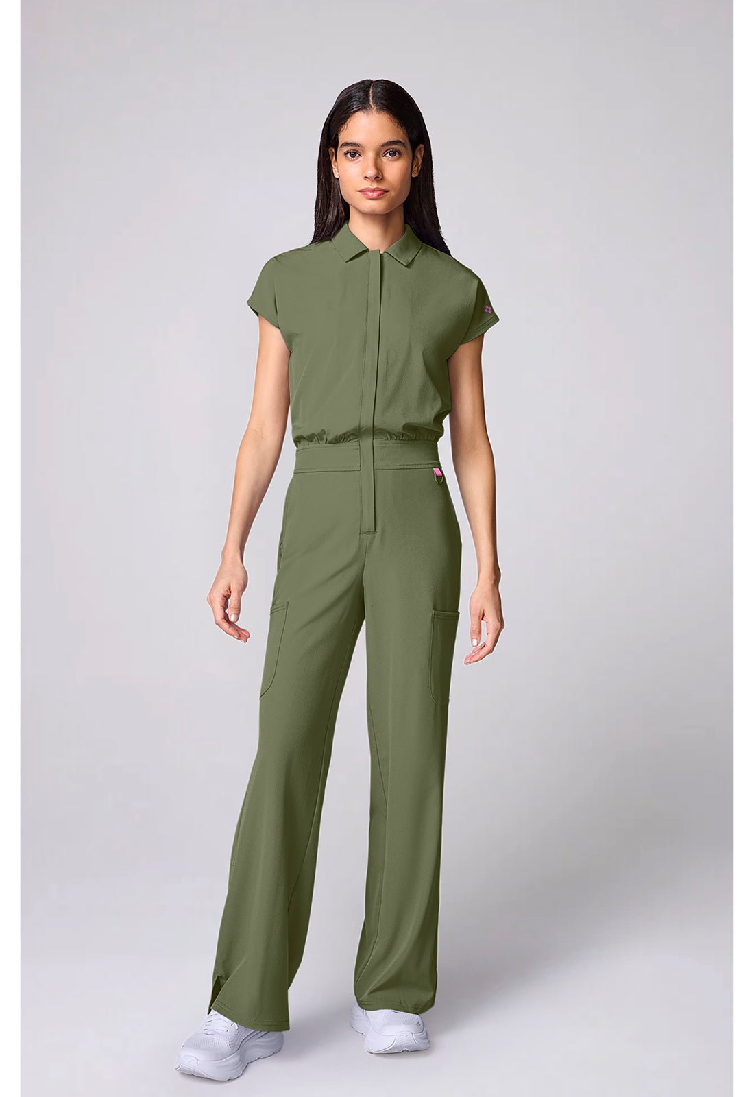 Med Couture Amp Scrubs Wide Leg Jumpsuit MC00018 - Scrubs Select