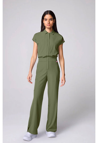 Med Couture Amp Scrubs Wide Leg Jumpsuit MC00018 - Scrubs Select