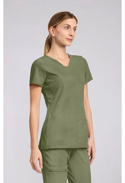 Med Couture Amp Scrubs Women's V Neck Top MC702 - Scrubs Select