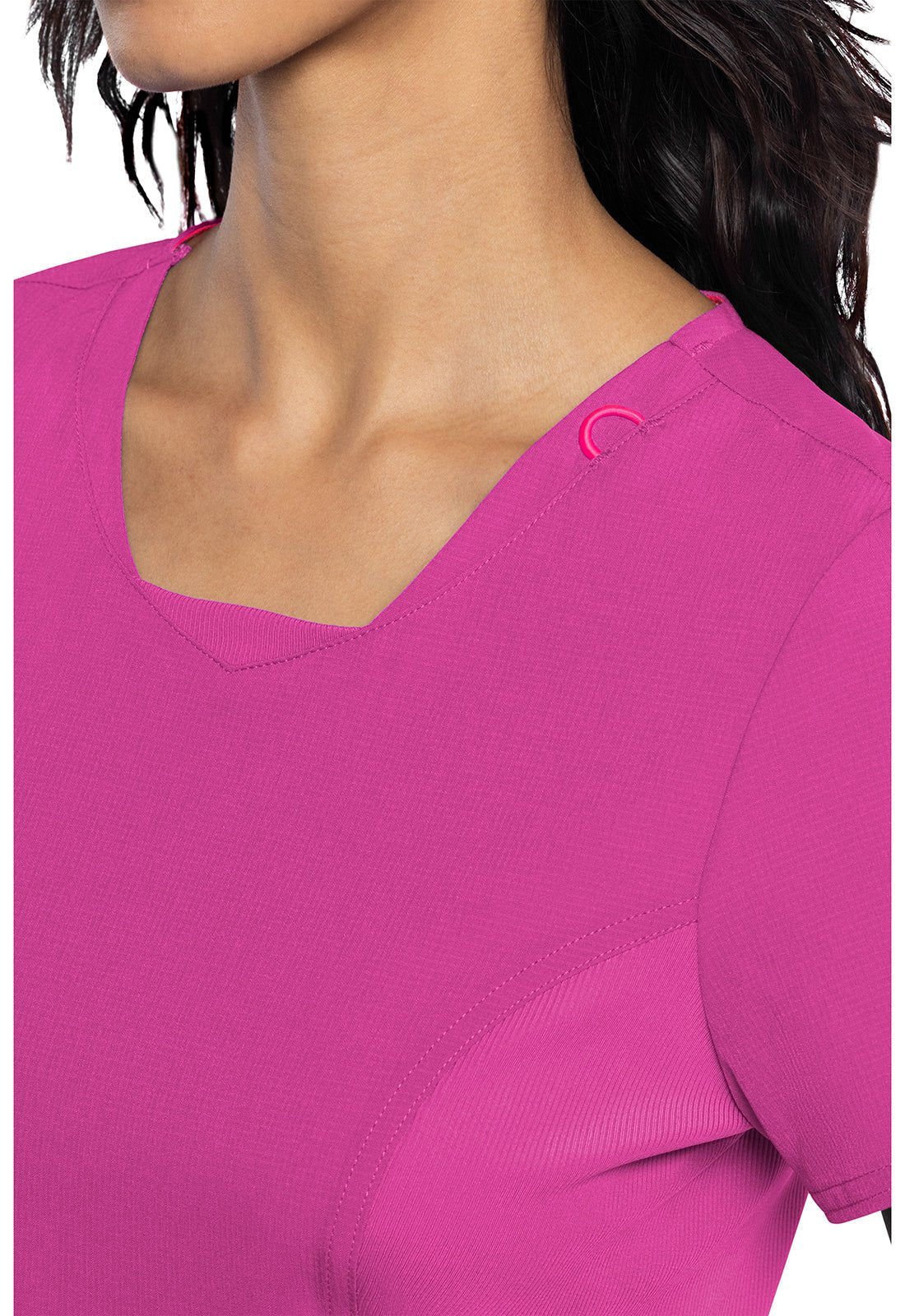 Med Couture Amp V Neck Scrub Top MC701 in Hyper Blue, Purple Surge, Ultra Magenta - Scrubs Select