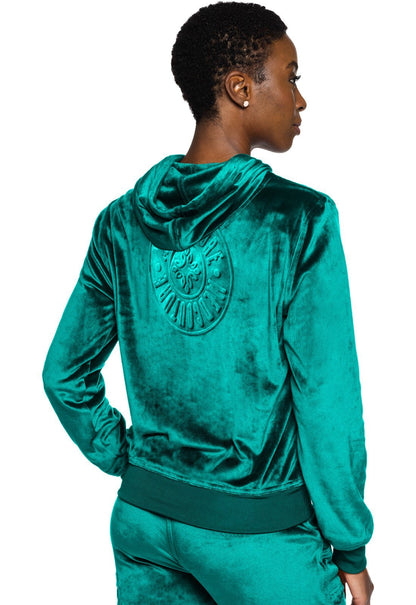 Med Couture Amp Velour Hoodie Scrub Jacket MC317 - Scrubs Select