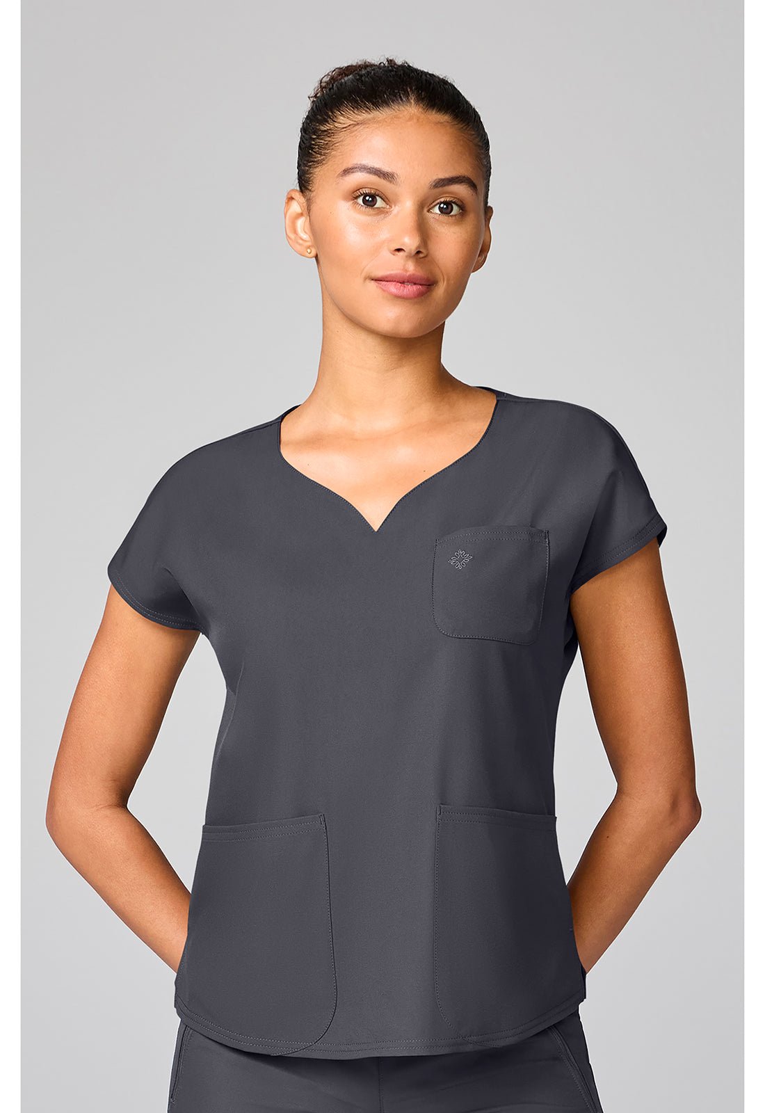 Med Couture Insight Scrubs Dolman Sleeve V Neck Top MC00008 - Scrubs Select