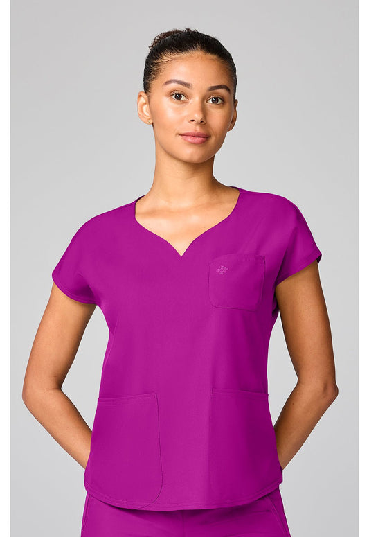 Med Couture Insight Scrubs Dolman Sleeve V Neck Top MC00008 - Scrubs Select