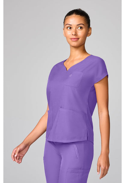 Med Couture Insight Scrubs Dolman Sleeve V Neck Top MC00008 - Scrubs Select
