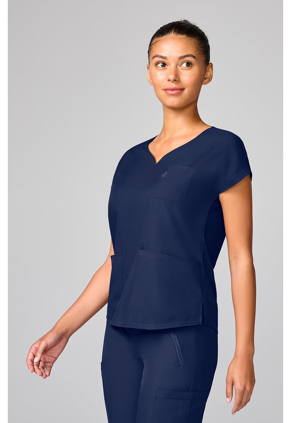 Med Couture Insight Scrubs Dolman Sleeve V Neck Top MC00008 - Scrubs Select