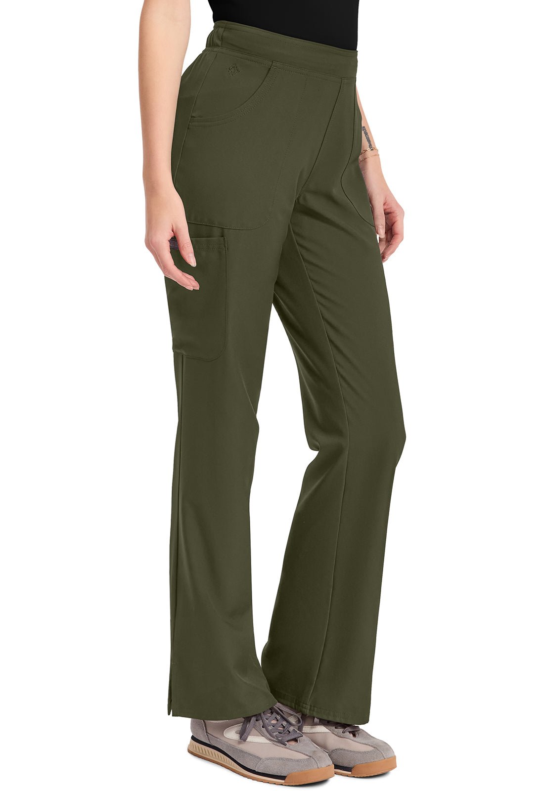 Med Couture Insight Scrubs Flare Leg Pant MC010 in Olive, Taffy Pink, Wine - Scrubs Select
