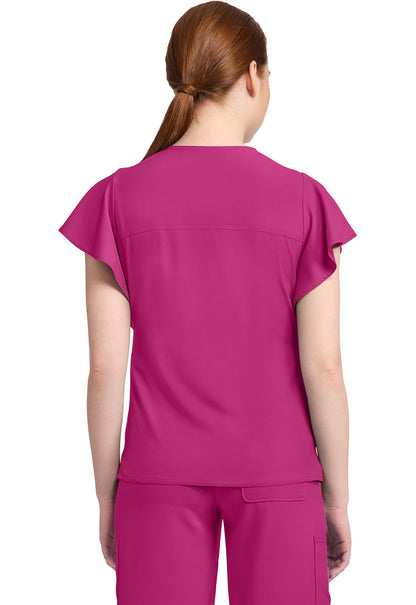 Med Couture Insight Scrubs Flutter Sleeve V Neck Top MC611 - Scrubs Select