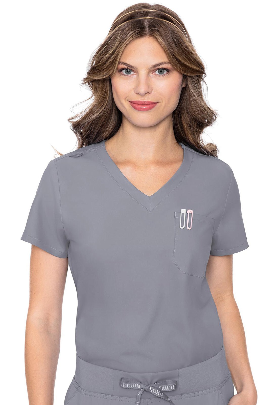 Med Couture Insight Scrubs Tuck - in Top MC2432 - Scrubs Select