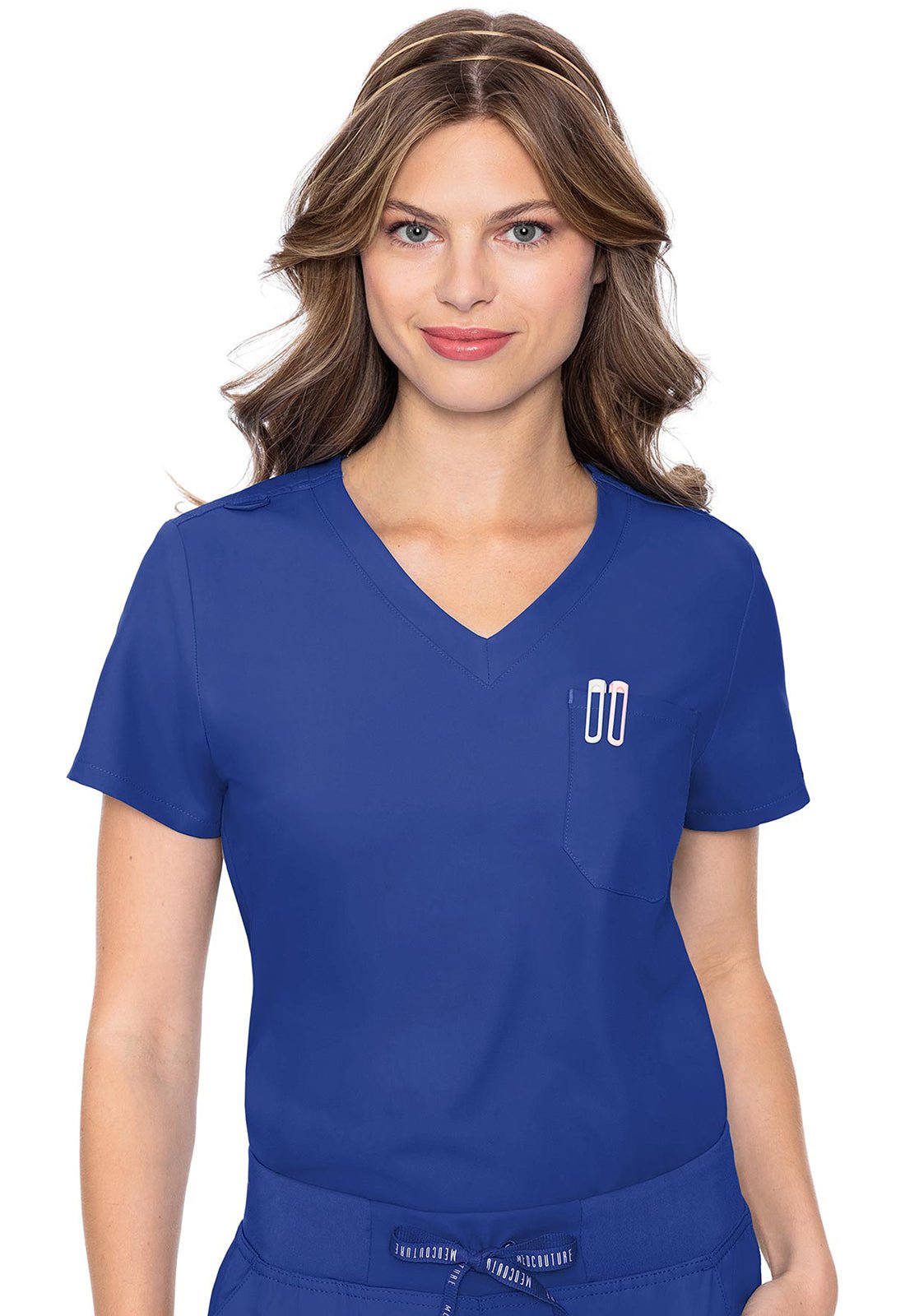 Med Couture Insight Scrubs Tuck - in Top MC2432 - Scrubs Select