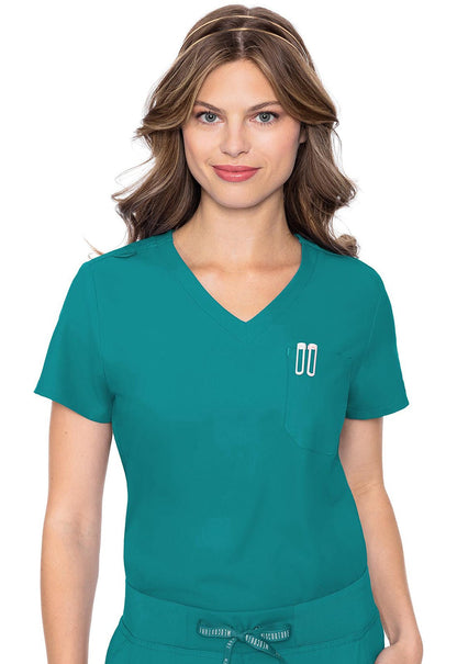 Med Couture Insight Scrubs Tuck - in Top MC2432 - Scrubs Select