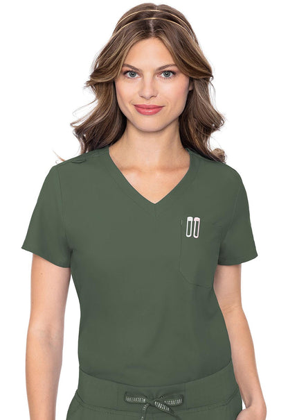 Med Couture Insight Scrubs Tuck - in Top MC2432 - Scrubs Select
