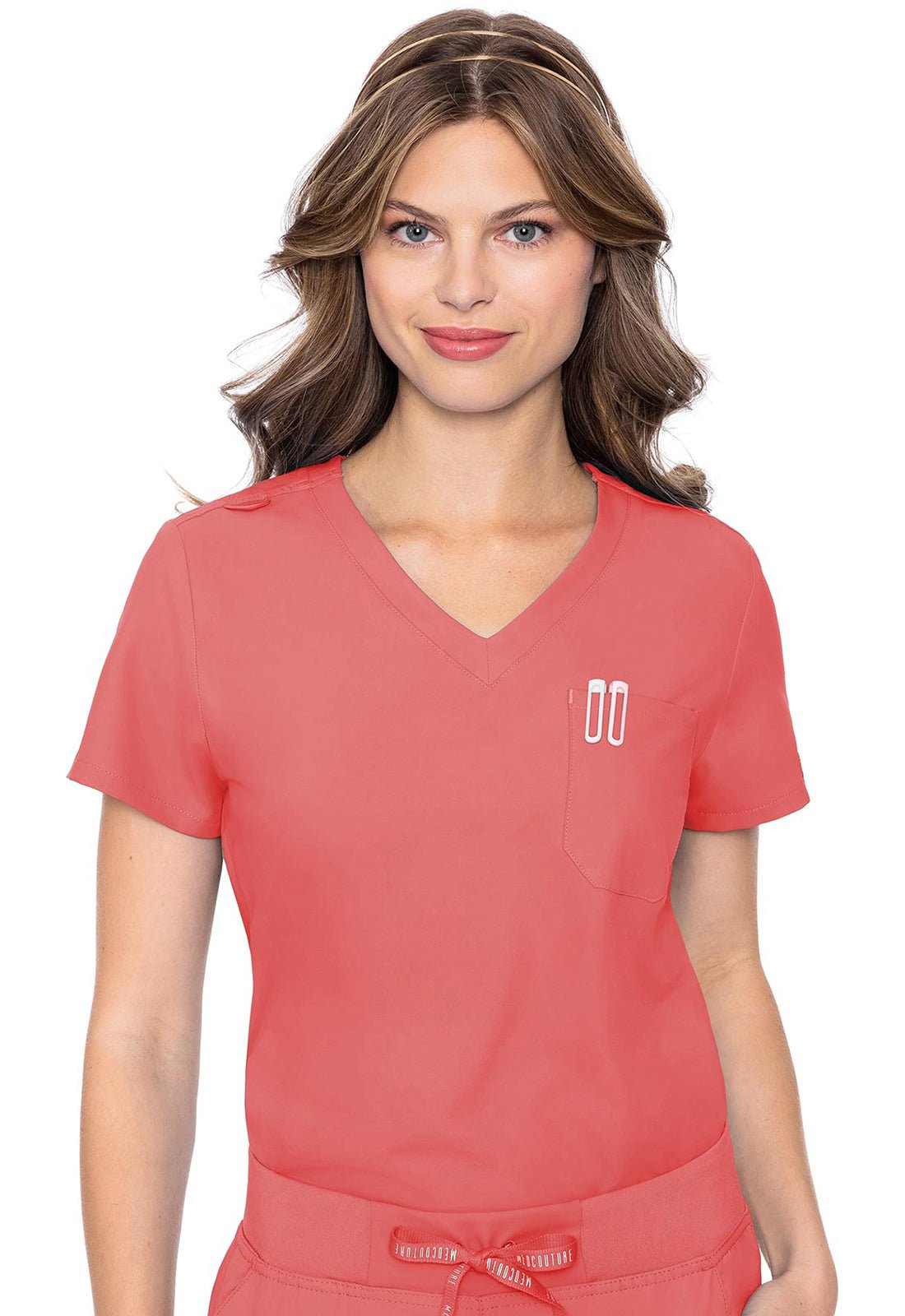 Med Couture Insight Scrubs Tuck - in Top MC2432 - Scrubs Select
