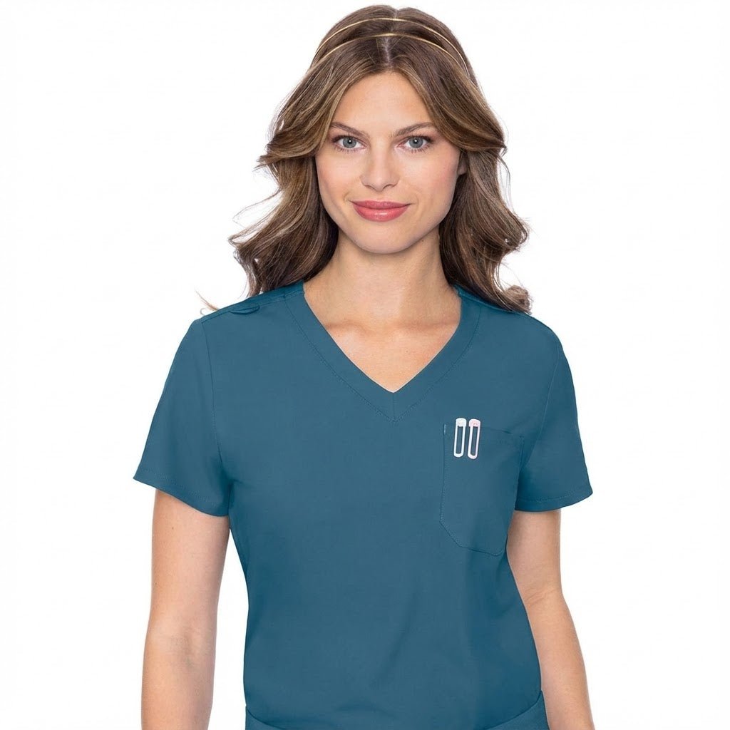 Med Couture Insight Scrubs Tuck - in Top MC2432 - Scrubs Select