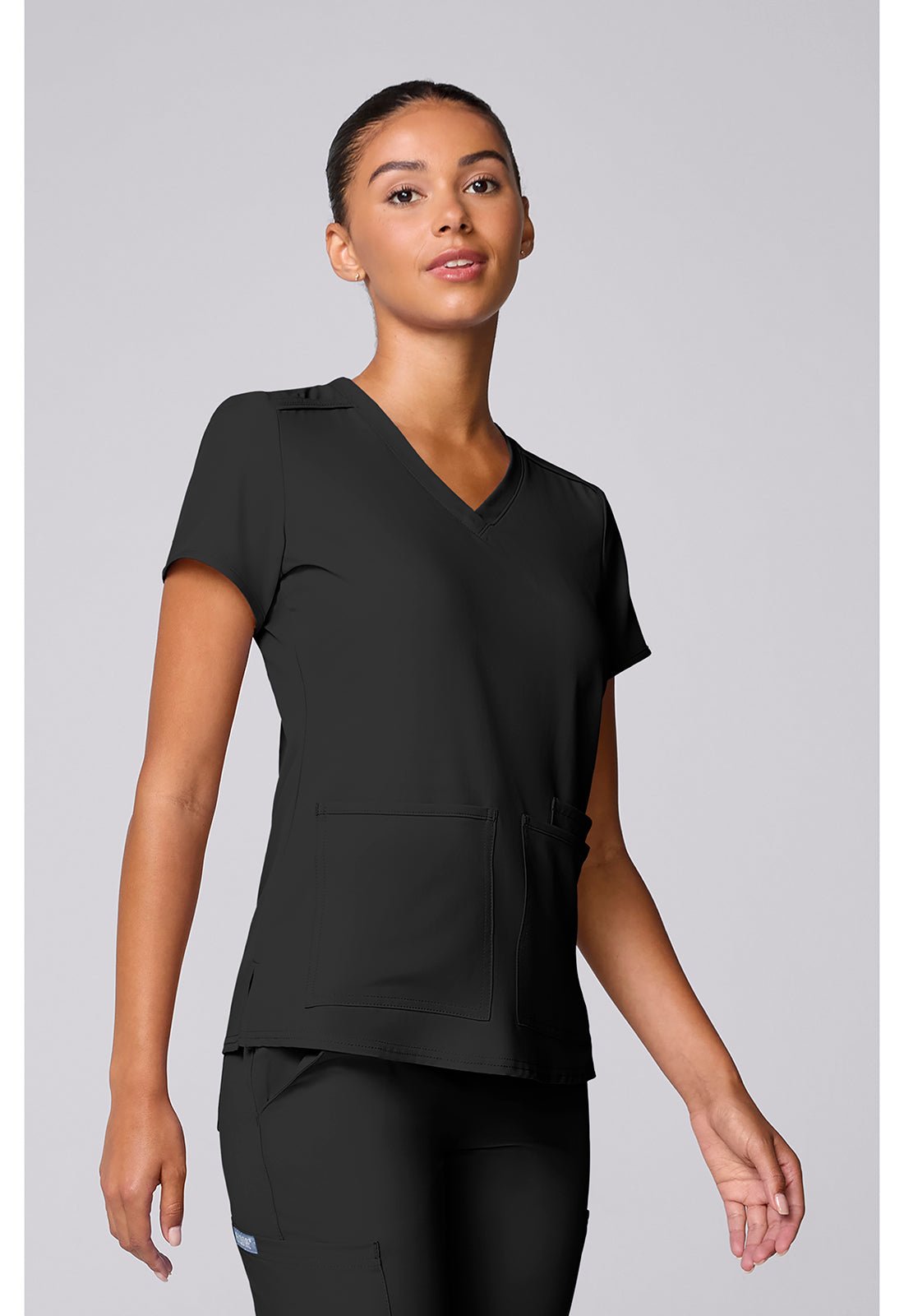 Med Couture Insight Scrubs V Neck Top MC2411 - Scrubs Select