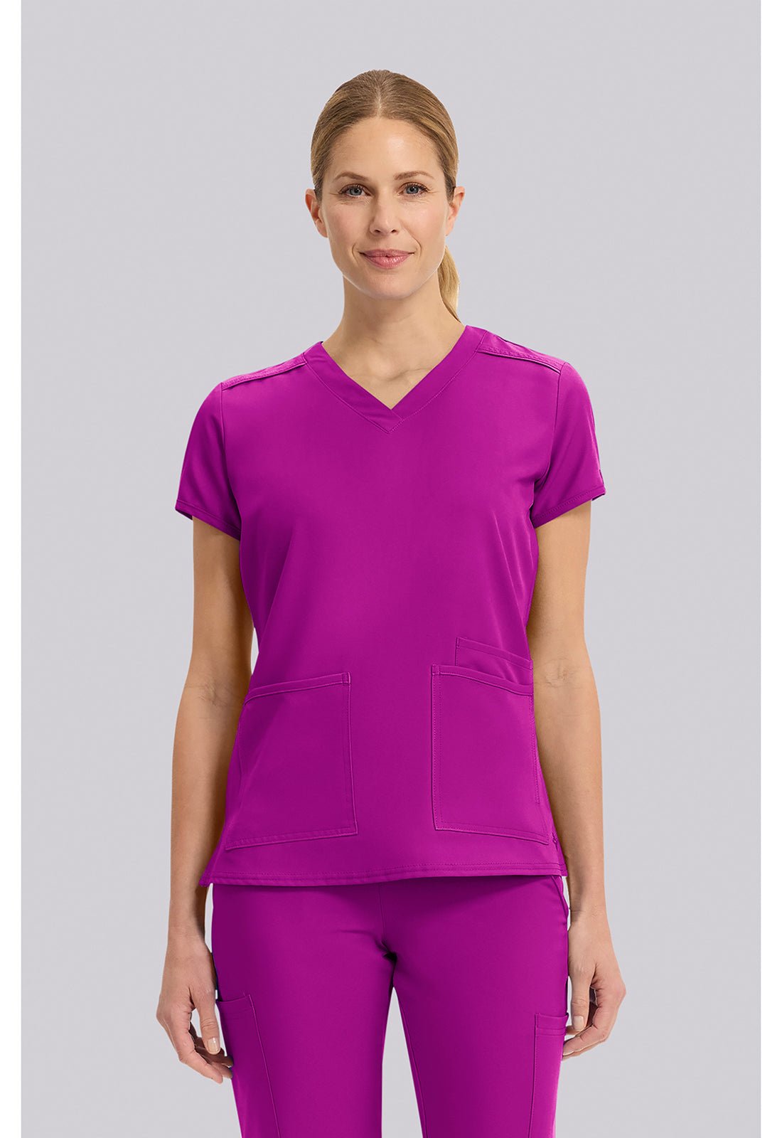 Med Couture Insight Scrubs V Neck Top MC2411 - Scrubs Select