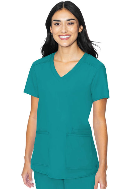 Med Couture Insight Scrubs V Neck Top MC2411 - Scrubs Select