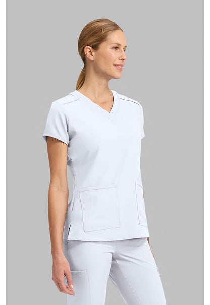 Med Couture Insight Scrubs V Neck Top MC2411 - Scrubs Select