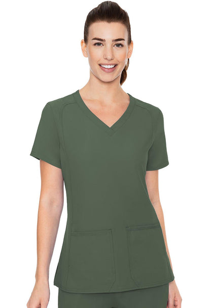 Med Couture Insight Scrubs V Neck Top MC2468 - Scrubs Select