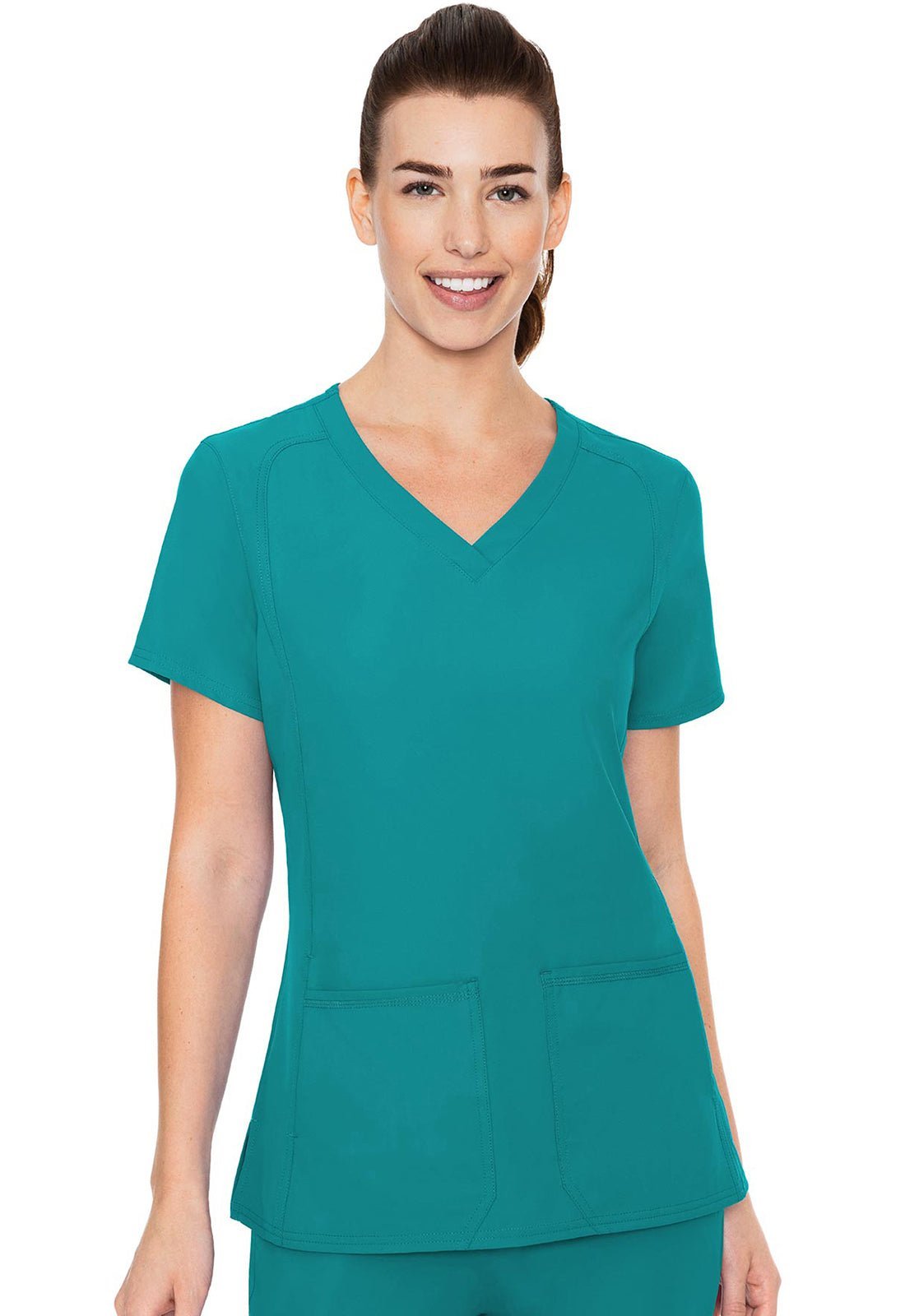 Med Couture Insight Scrubs V Neck Top MC2468 - Scrubs Select