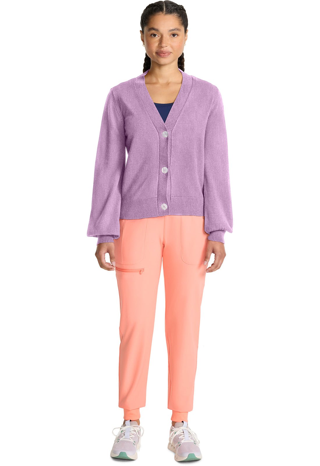 Med Couture Layers Scrubs Sweater Knit Cardigan MC320 - Scrubs Select