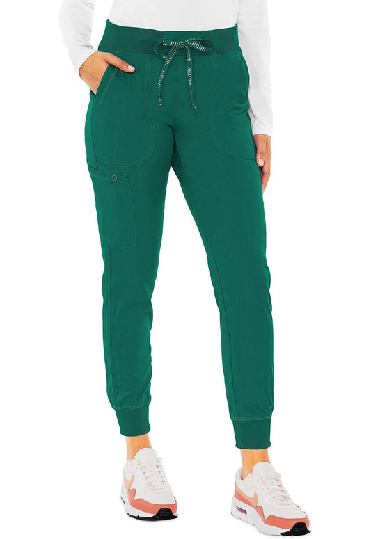 Med Couture Touch Jogger Yoga Scrub Pant MC7710 in Caribbean, Ciel, Galaxy, Hunter - Scrubs Select