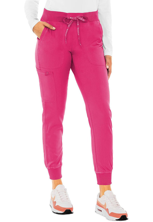 Med Couture Touch Jogger Yoga Scrub Pant MC7710 in Coral, Ice Pink, Pink Punch, Sea Mist - Scrubs Select