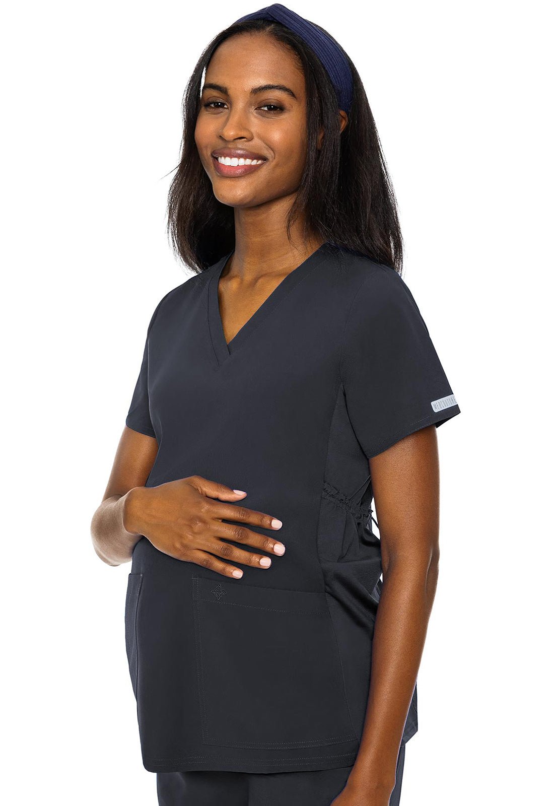 Med Couture Touch Scrubs Maternity V Neck Top MC628 - Scrubs Select