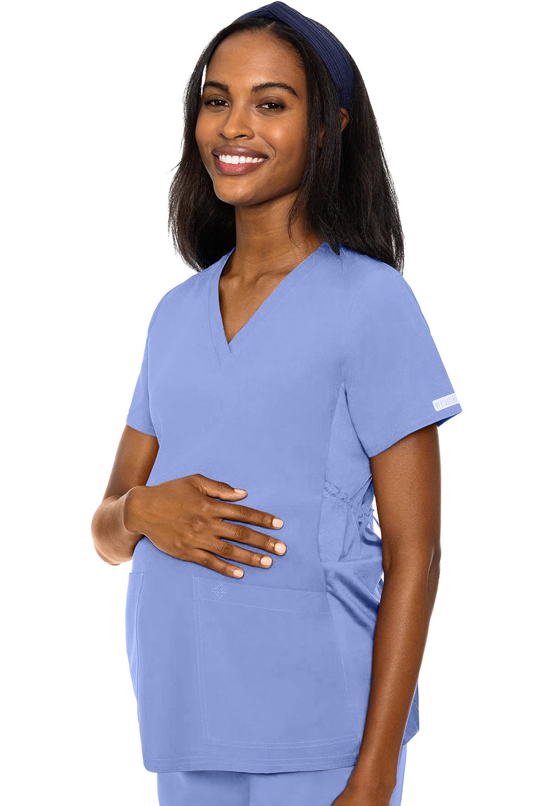 Med Couture Touch Scrubs Maternity V Neck Top MC628 - Scrubs Select