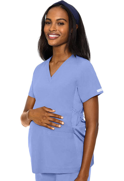 Med Couture Touch Scrubs Maternity V Neck Top MC628 - Scrubs Select
