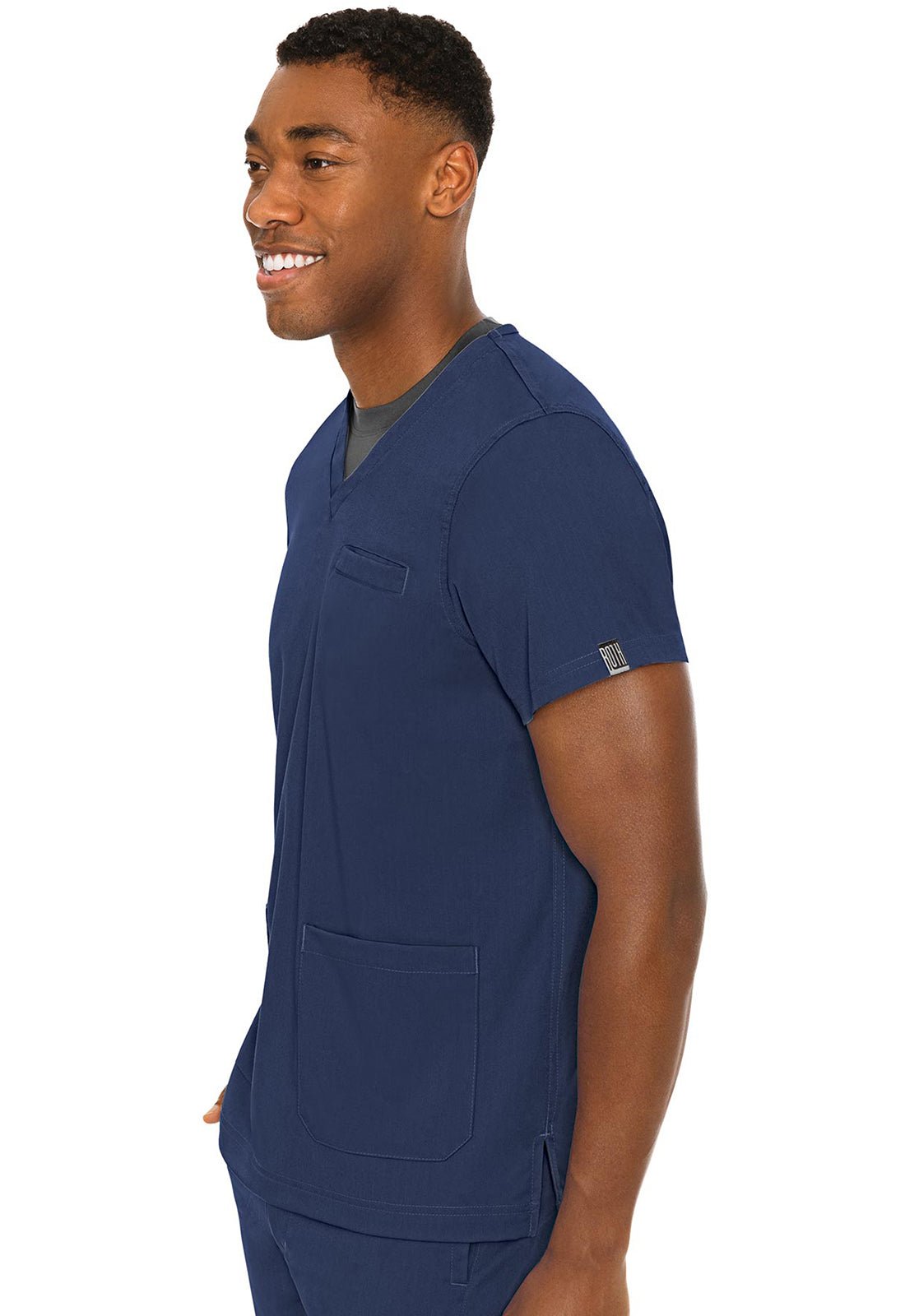Med Couture Touch Scrubs Men's V Neck Top MC7477 - Scrubs Select