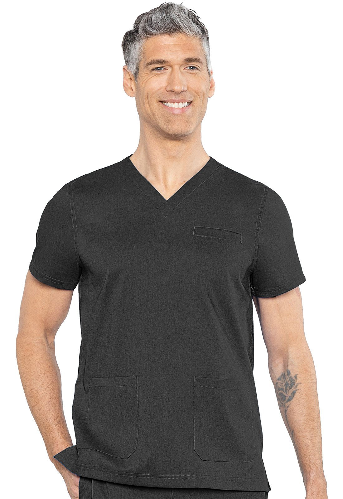 Med Couture Touch Scrubs Men's V Neck Top MC7477 - Scrubs Select