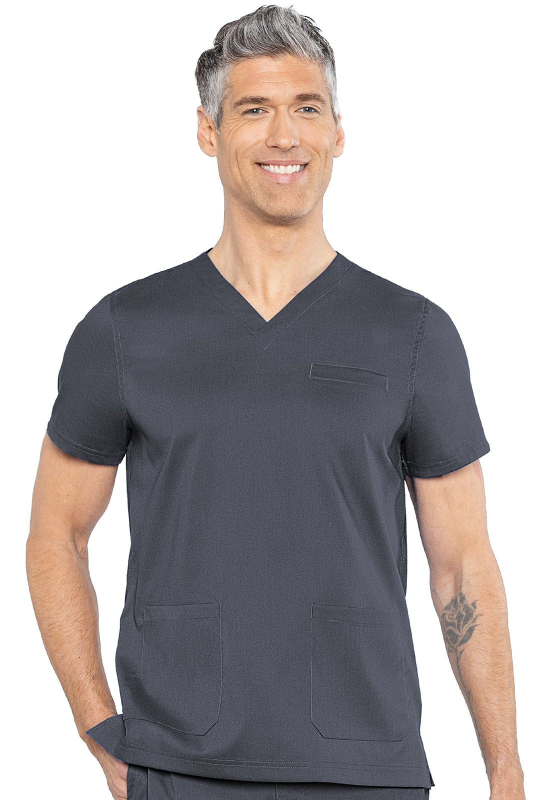 Med Couture Touch Scrubs Men's V Neck Top MC7477 - Scrubs Select