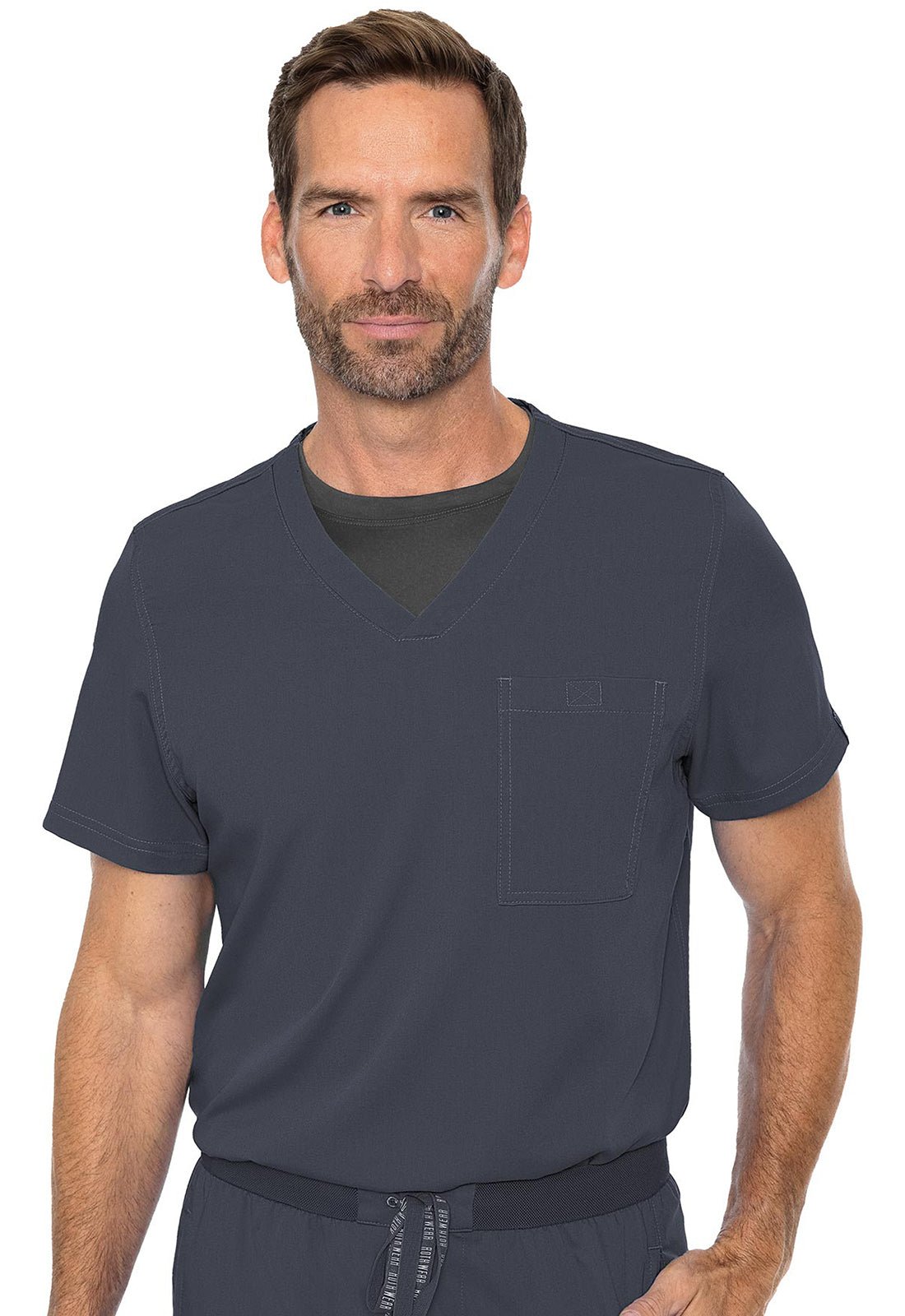 Med Couture Touch Scrubs Men's V Neck Top MC7478 - Scrubs Select