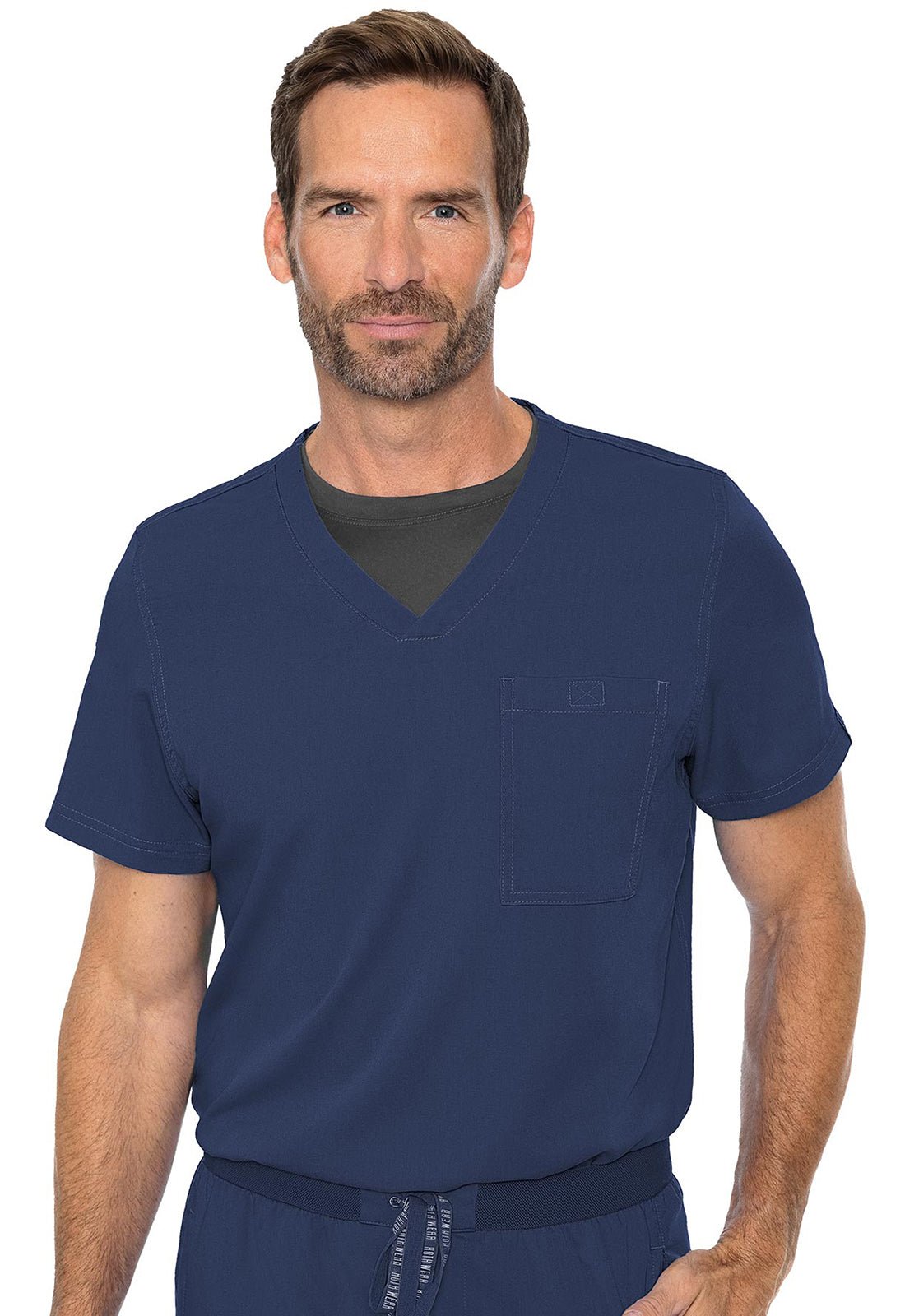 Med Couture Touch Scrubs Men's V Neck Top MC7478 - Scrubs Select