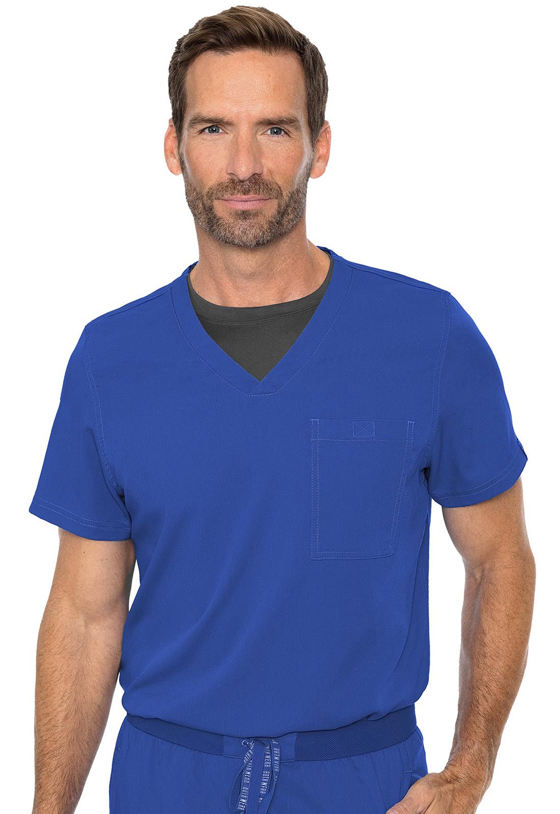 Med Couture Touch Scrubs Men's V Neck Top MC7478 - Scrubs Select