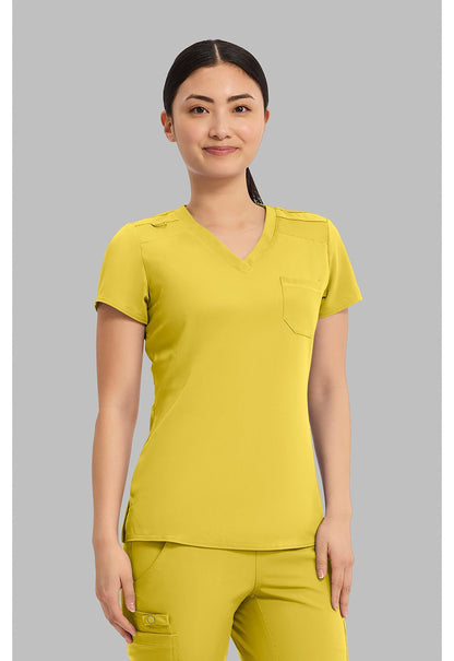 Med Couture Touch Scrubs V Neck Top MC7448 - Scrubs Select