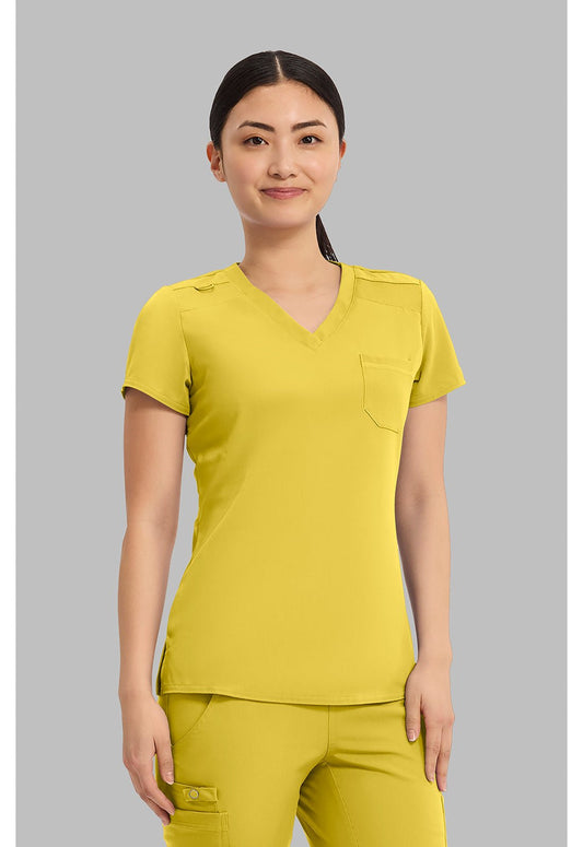 Med Couture Touch Scrubs V Neck Top MC7448 - Scrubs Select