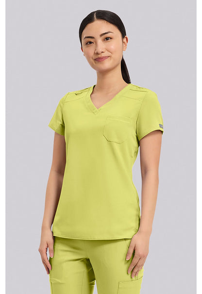 Med Couture Touch Scrubs V Neck Top MC7448 - Scrubs Select