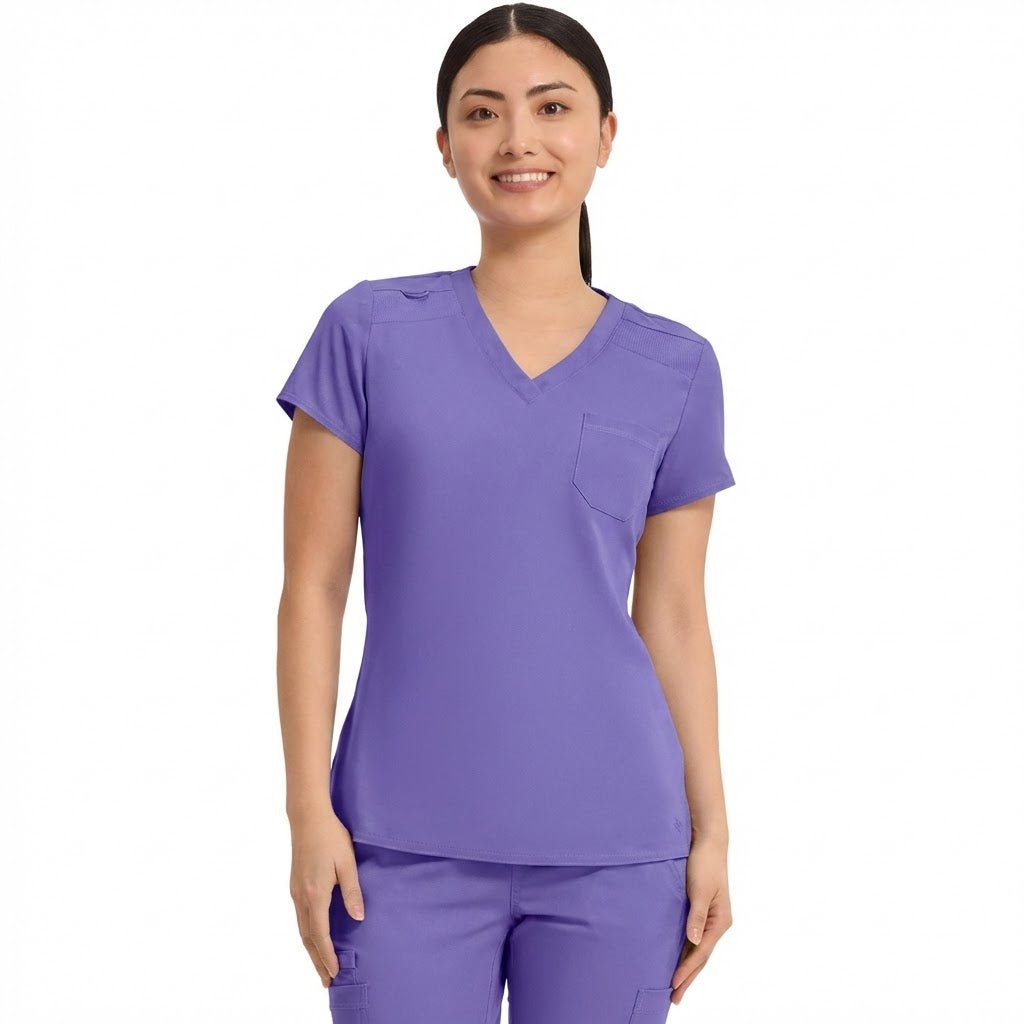 Med Couture Touch Scrubs V Neck Top MC7448 - Scrubs Select
