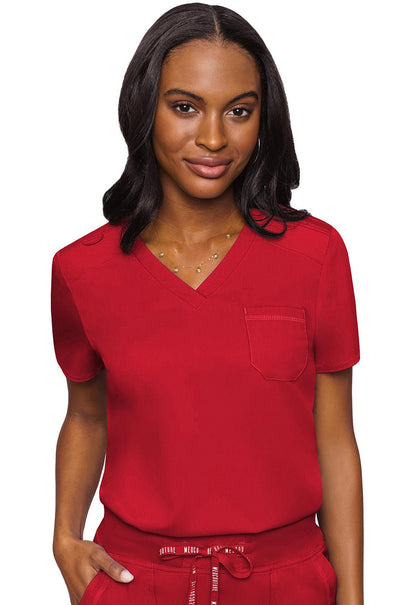 Med Couture Touch Scrubs V Neck Top MC7448 - Scrubs Select